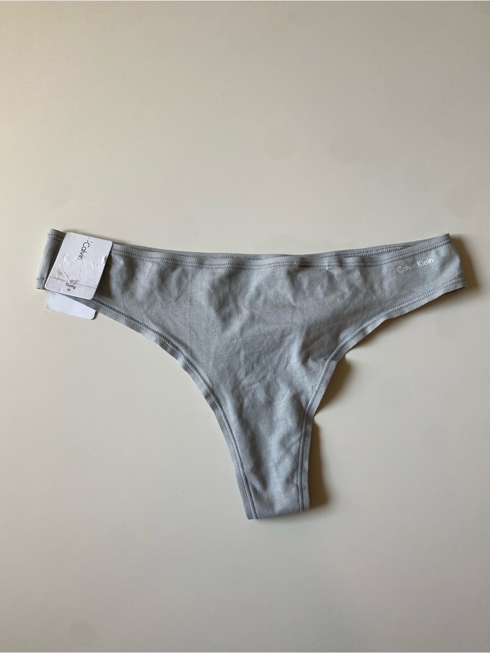 Calvin Klein Light Gray Cotton Thong